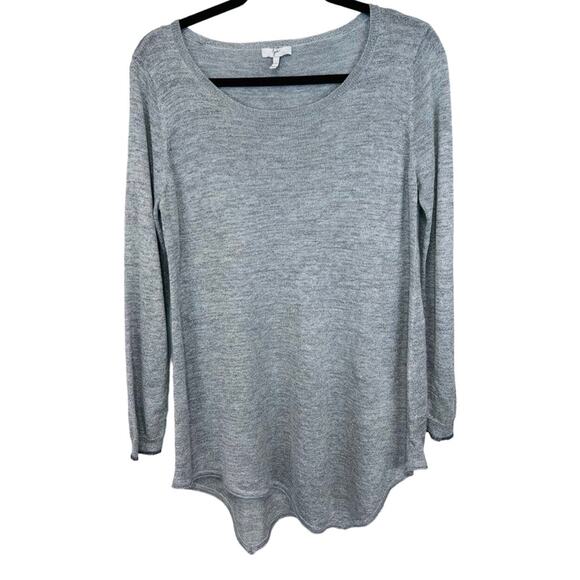 Joie Tambrel Asymmetrical Hem Sweater Silver M - Picture 3 of 13
